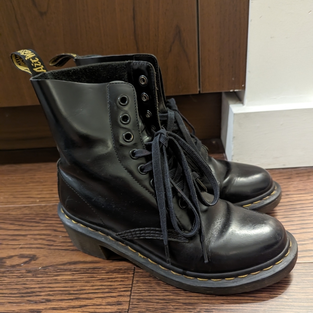 Dr Martens Leather Boots block heel size 38